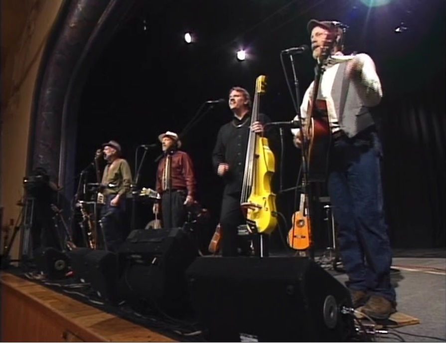 The Woods Tea Company performing on stage